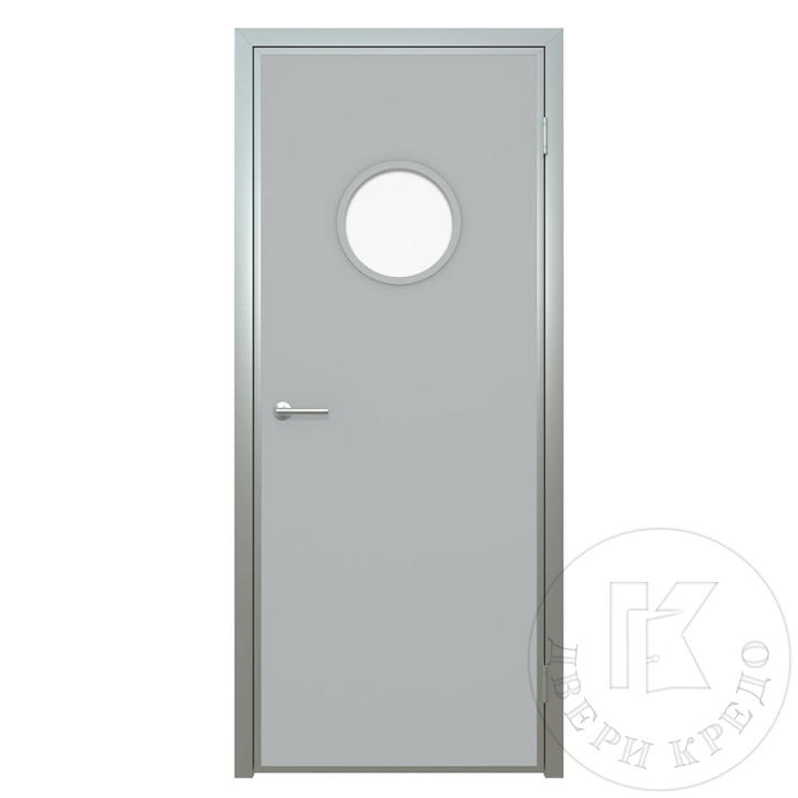 Дверь влагостойкая остеклённая с иллюминатором ПДО.Ф