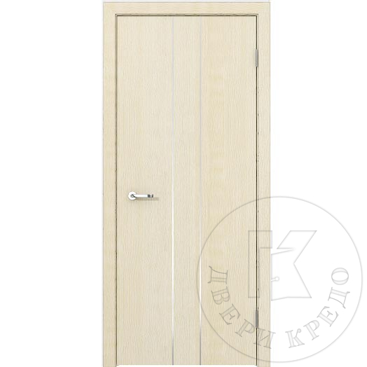 Дверь межкомнатная глухая с молдингами ПДГ.117 серия Модерн светлая